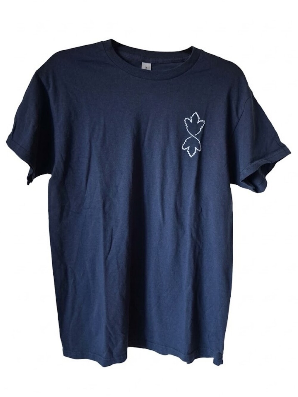 Navy Blue Canadian Maple Leaf Graphic T-Shirt Medium Gildan Heavy Cotton